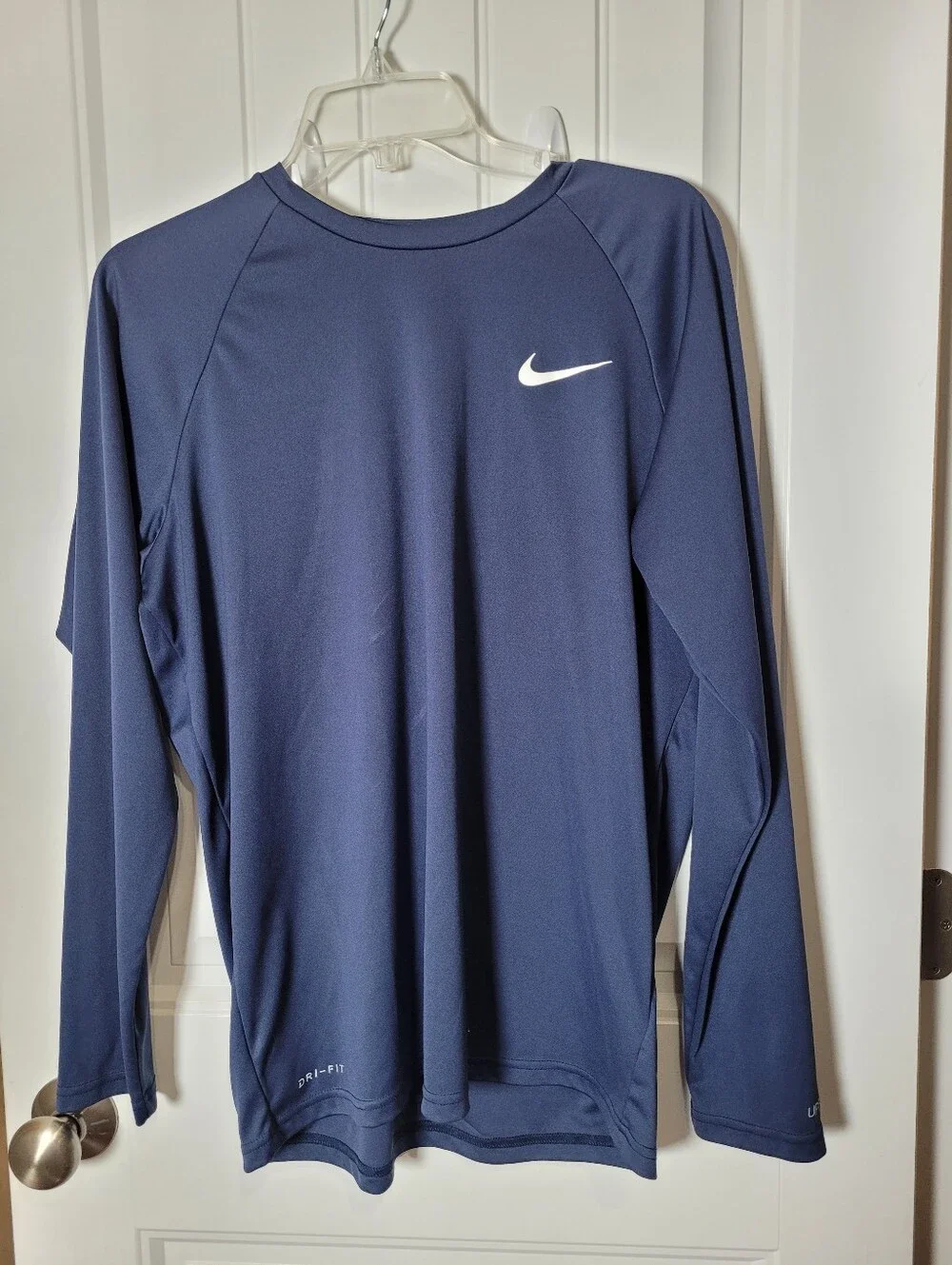 Nike Long Sleeve Hydroguard Training Swim Top - Navy UPF40t